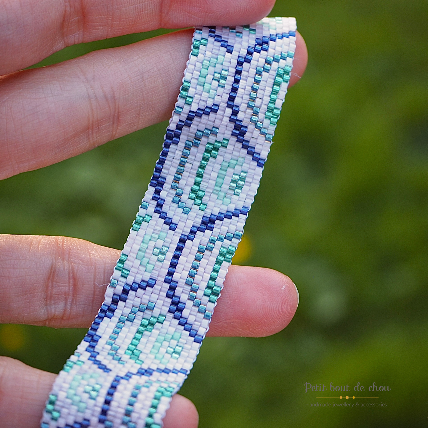 Bracelet en perles Miyuki - Modèle Blue Japanese Waves