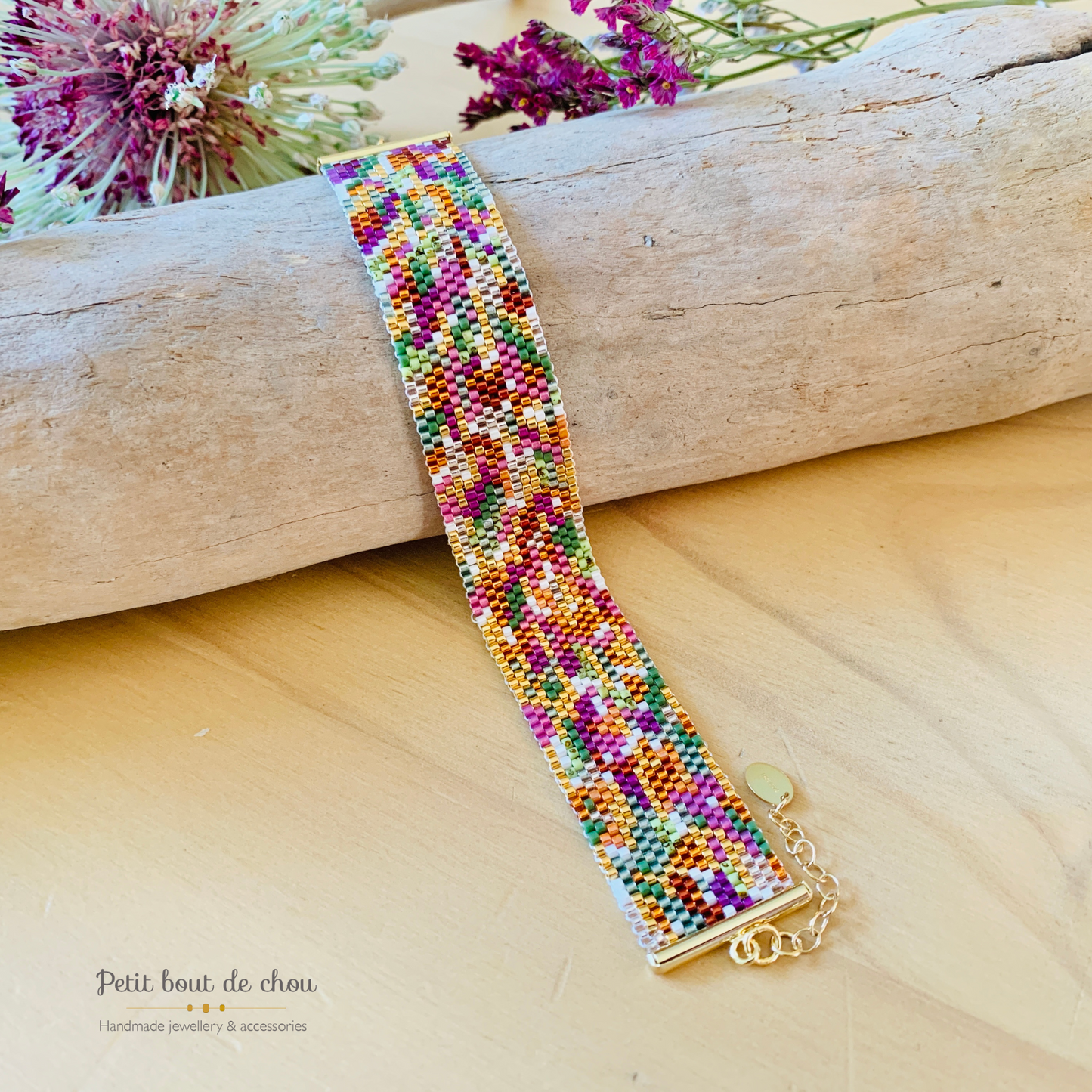 Diagramme PDF Tissage Miyuki Bracelet - Peyote Impair - Palette Couleurs d'Automne
