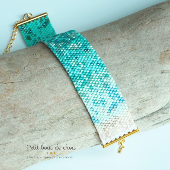 Bracelet en perles Miyuki - Modèle Mer des Caraibes