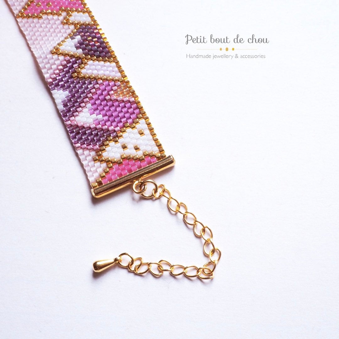 Grille de tissage Miyuki bracelet peyote impair - Sapins de Noel