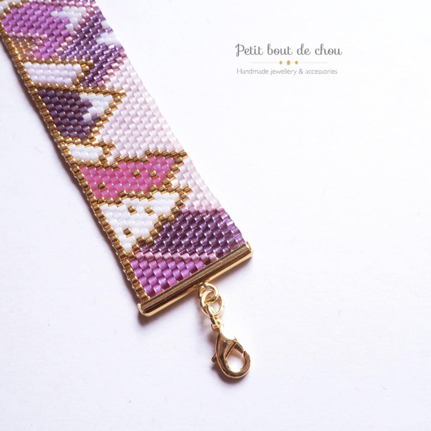 Grille de tissage Miyuki bracelet peyote impair - Sapins de Noel