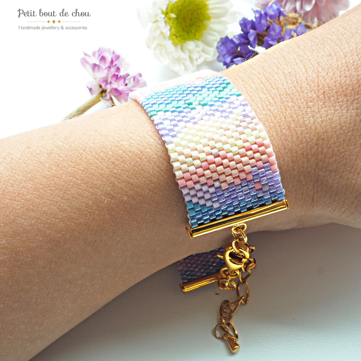 Peyote Miyuki bracelet pattern/peyote pattern bracelet/odd count peyote pattern/bead bracelet pattern/instant download pdf/seed bead pattern