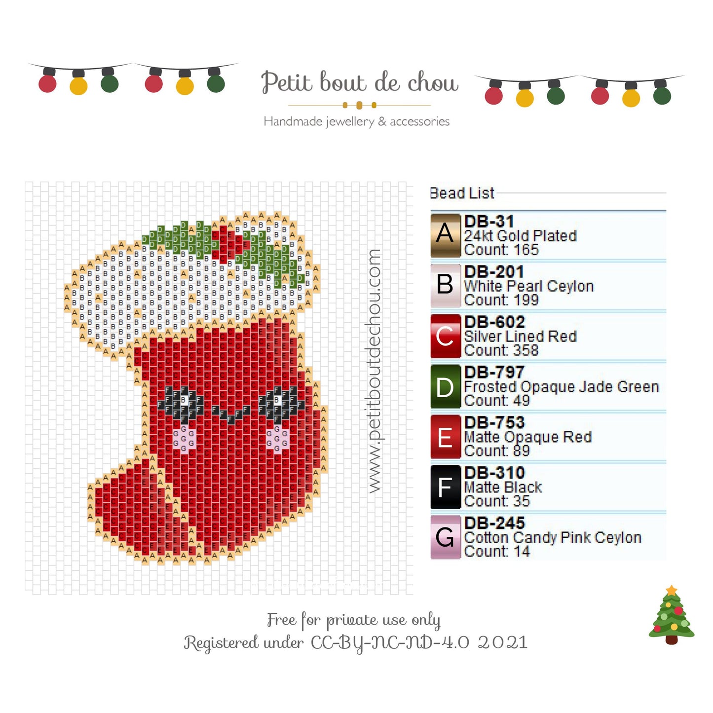 PDF Livre 8 diagrammes de Noel tissage Miyuki delicas brick stitch/grilles de tissage/diagrammes perles miyuki delicas/tissages brick stitch