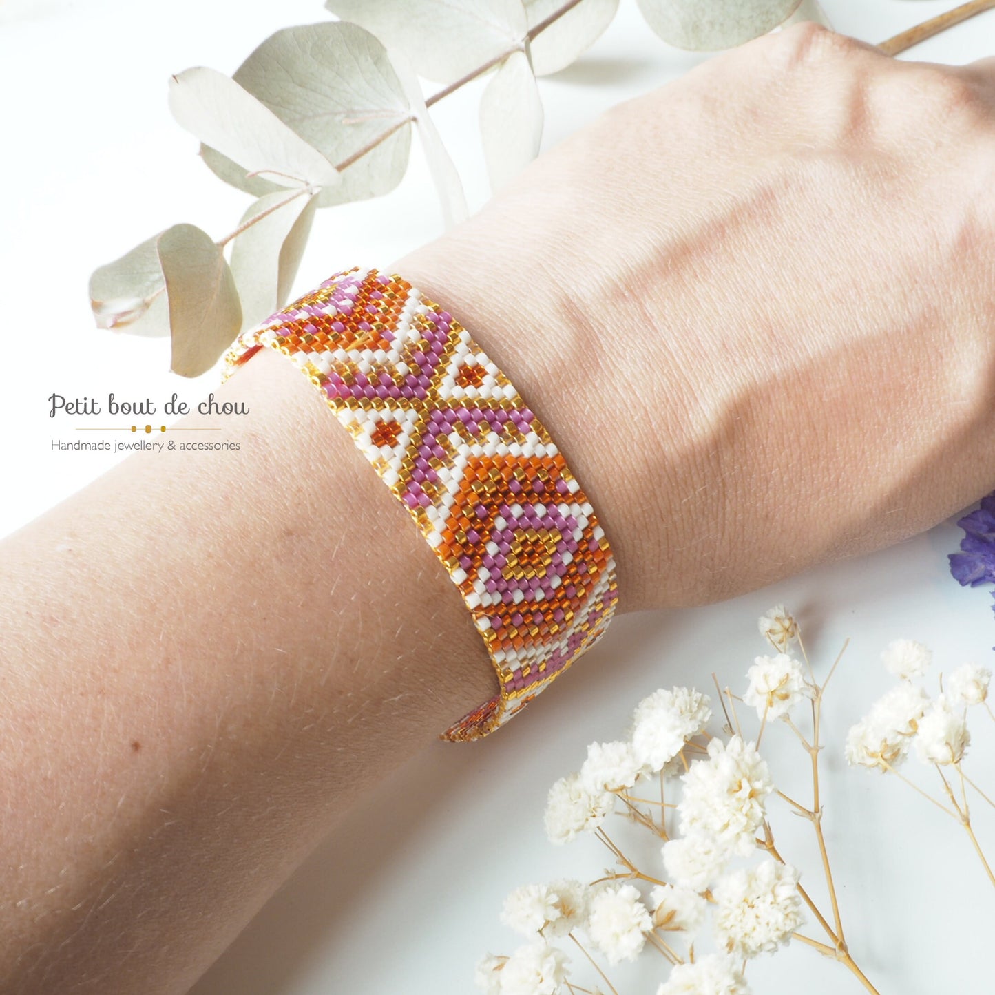 Peyote Miyuki bracelet pattern/peyote pattern bracelet/odd count peyote pattern/bead bracelet pattern/instant download pdf/seed bead pattern