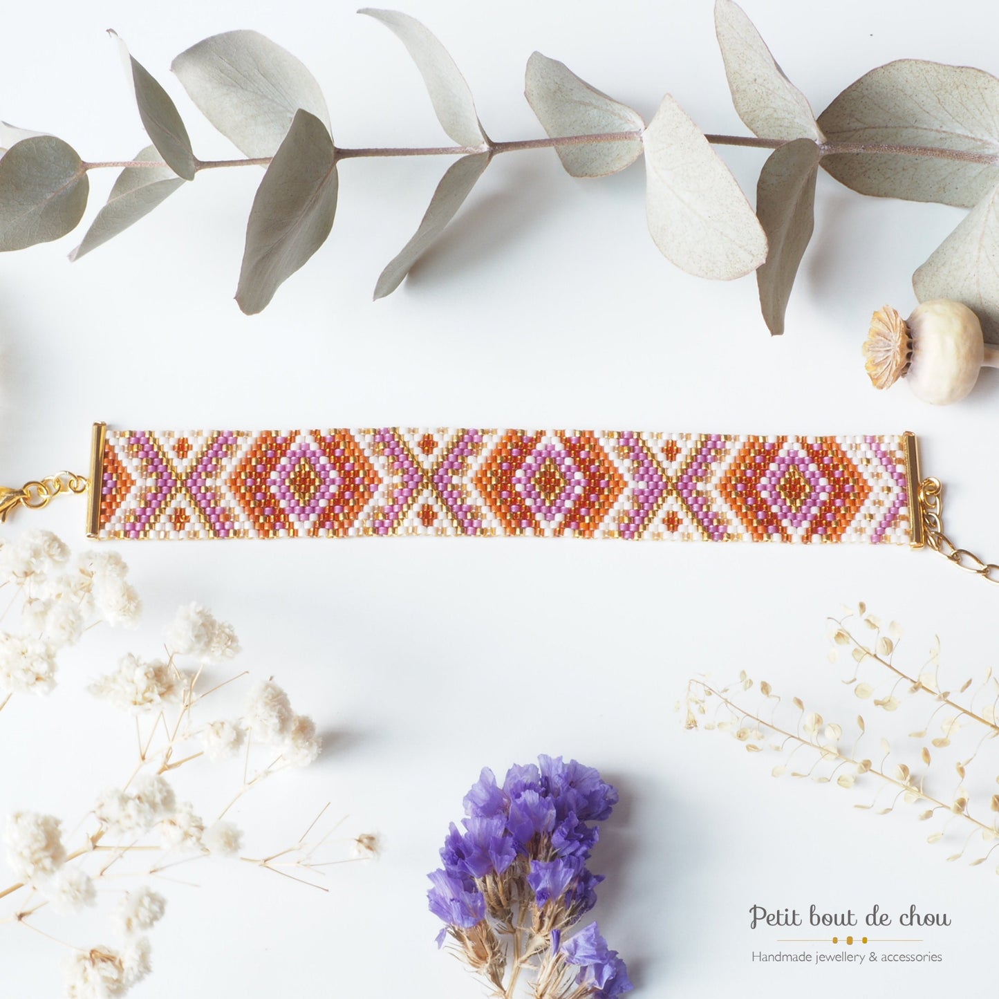 Peyote Miyuki bracelet pattern/peyote pattern bracelet/odd count peyote pattern/bead bracelet pattern/instant download pdf/seed bead pattern