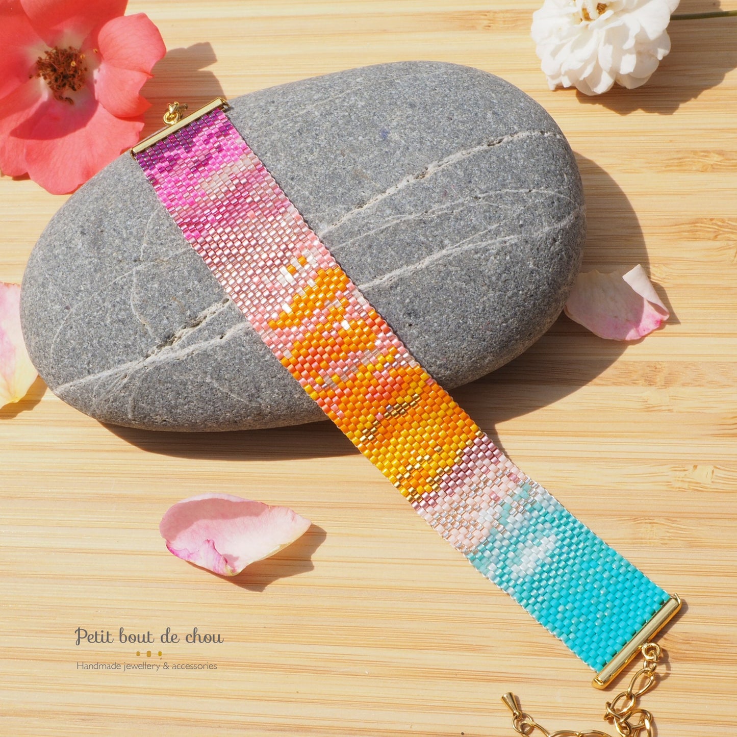 Grille Tissage Miyuki Bracelet - Peyote Impair - Coucher de Soleil