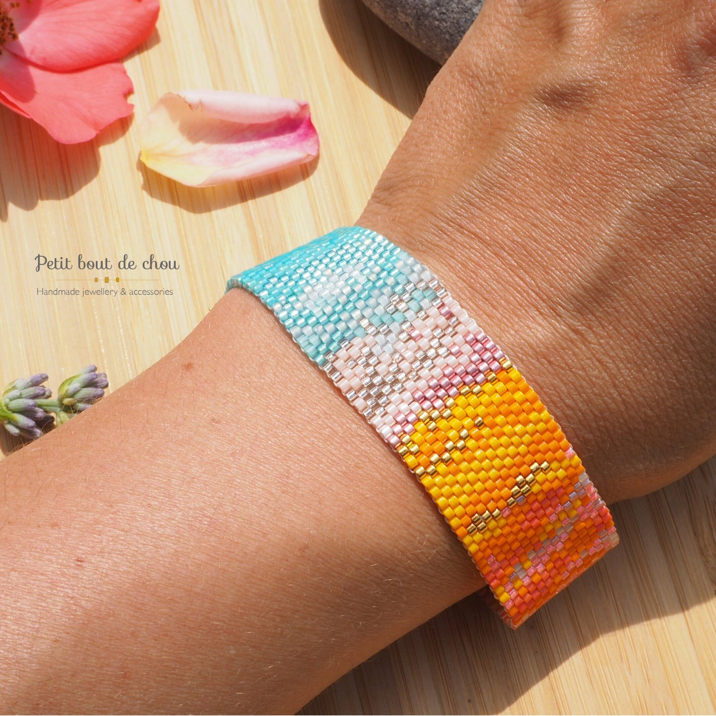 Grille Tissage Miyuki Bracelet - Peyote Impair - Coucher de Soleil