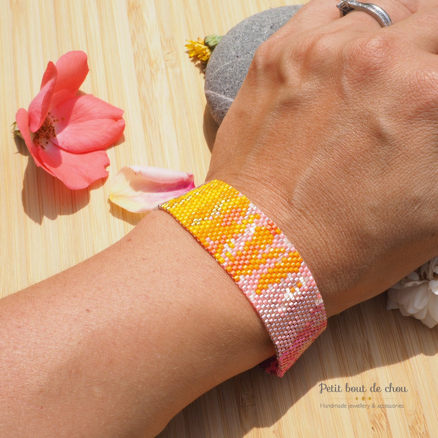 Grille Tissage Miyuki Bracelet - Peyote Impair - Coucher de Soleil