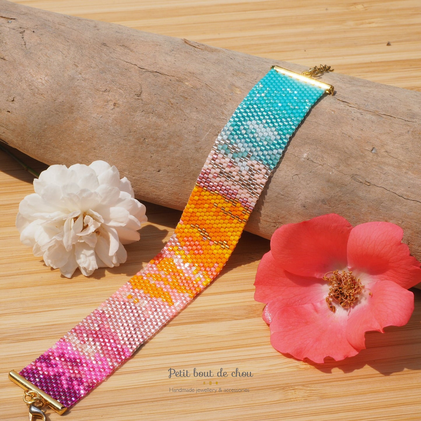 Grille Tissage Miyuki Bracelet - Peyote Impair - Coucher de Soleil