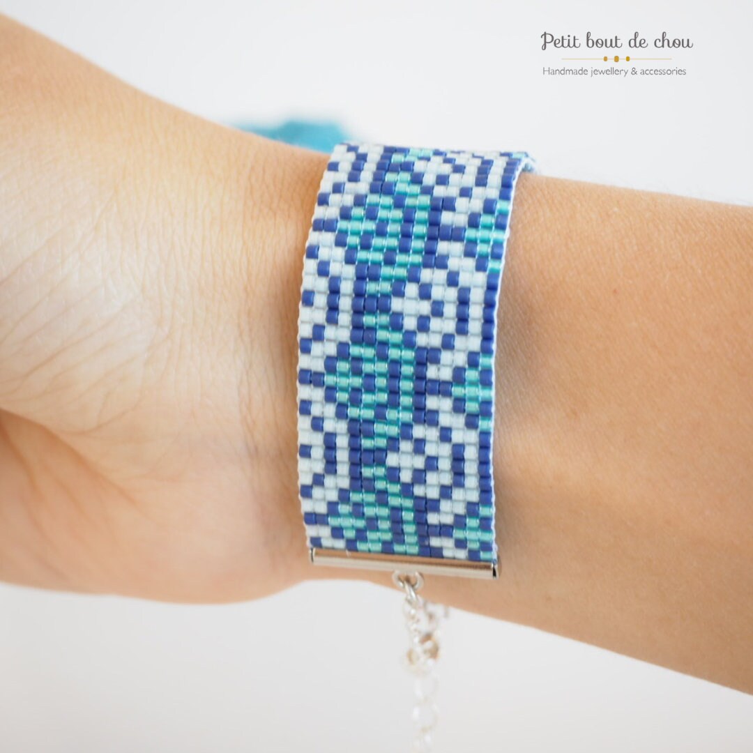 Grille de Tissage Bracelet - Loom Stitch - Vagues Japonaises