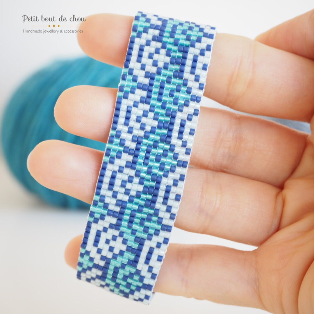 Grille de Tissage Bracelet - Loom Stitch - Vagues Japonaises