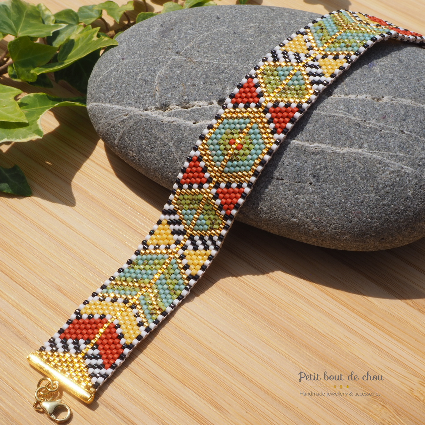 Diagramme PDF Tissage Miyuki Bracelet - Peyote Impair - Charleston