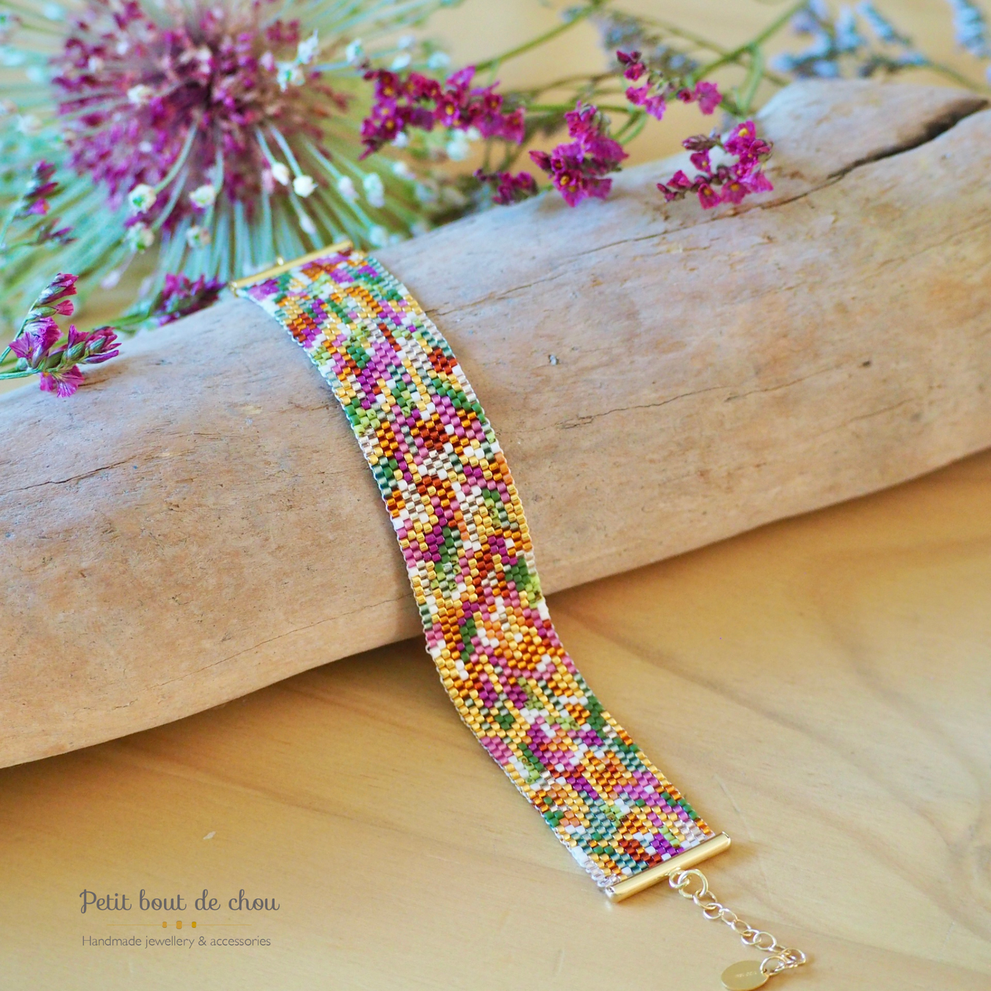 Diagramme PDF Tissage Miyuki Bracelet - Peyote Impair - Palette Couleurs d'Automne