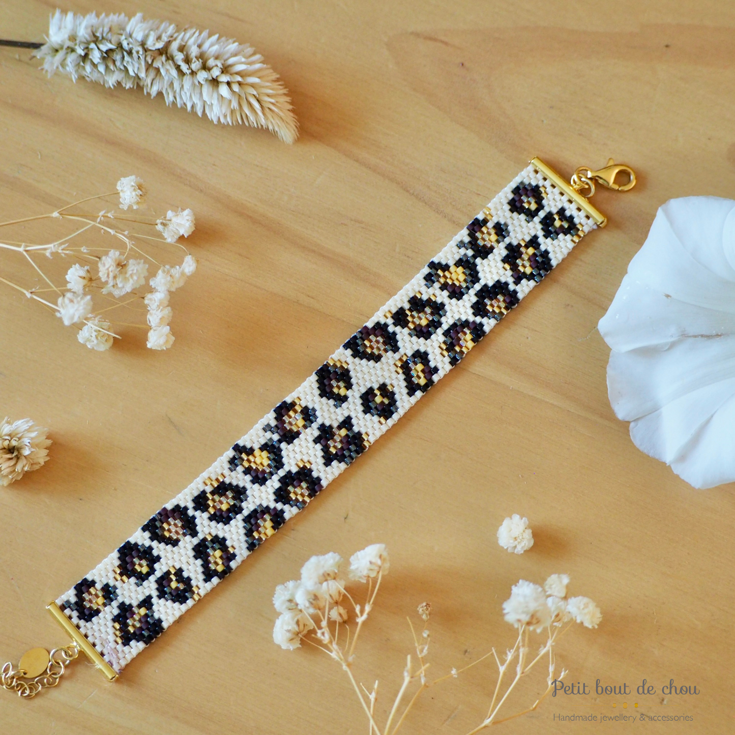 Bracelet en perles Miyuki - Modèle Shiny Leopard