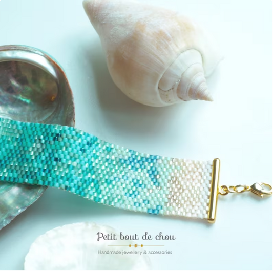 Bracelet en perles Miyuki - Modèle Mer des Caraibes